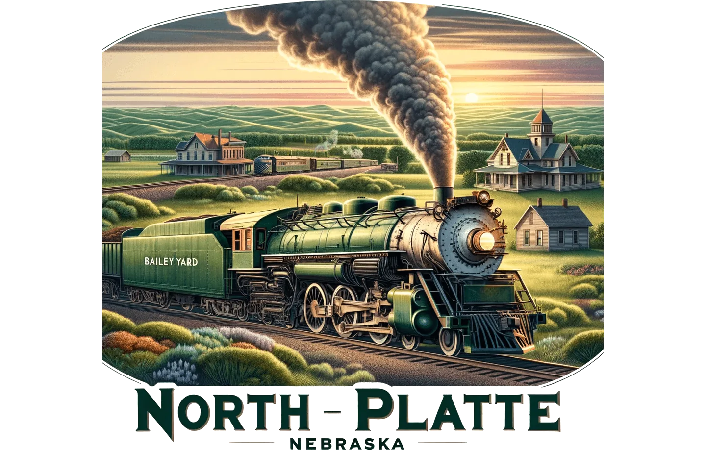 Aerial view of North Platte, Nebraska