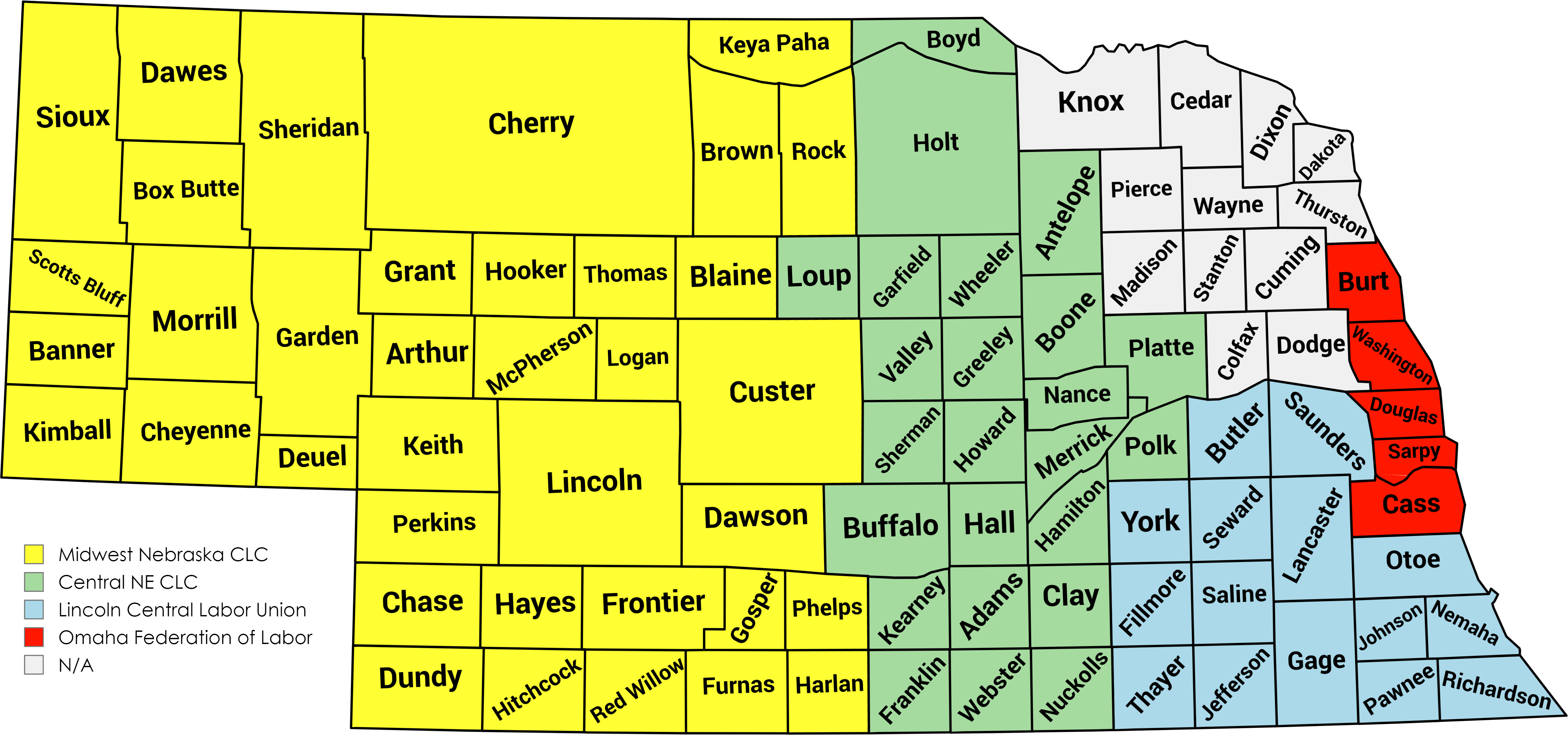 Nebraska CLC Map